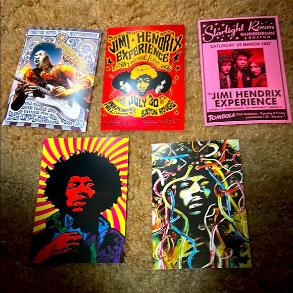 Jimi Hendrix Experience Mini-Poster Set - Picture 1 of 6